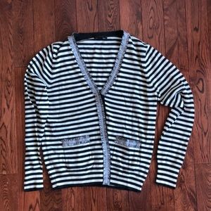 NWOT JCrew Striped Wool Cardigan